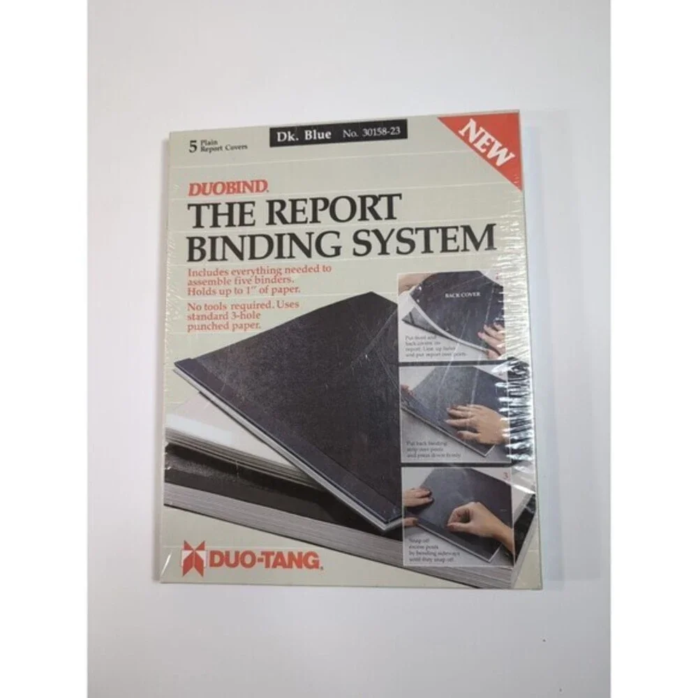 Duobind Report Binding System 5 Dark Blue Report Covers 30158-23 New Sealed‎