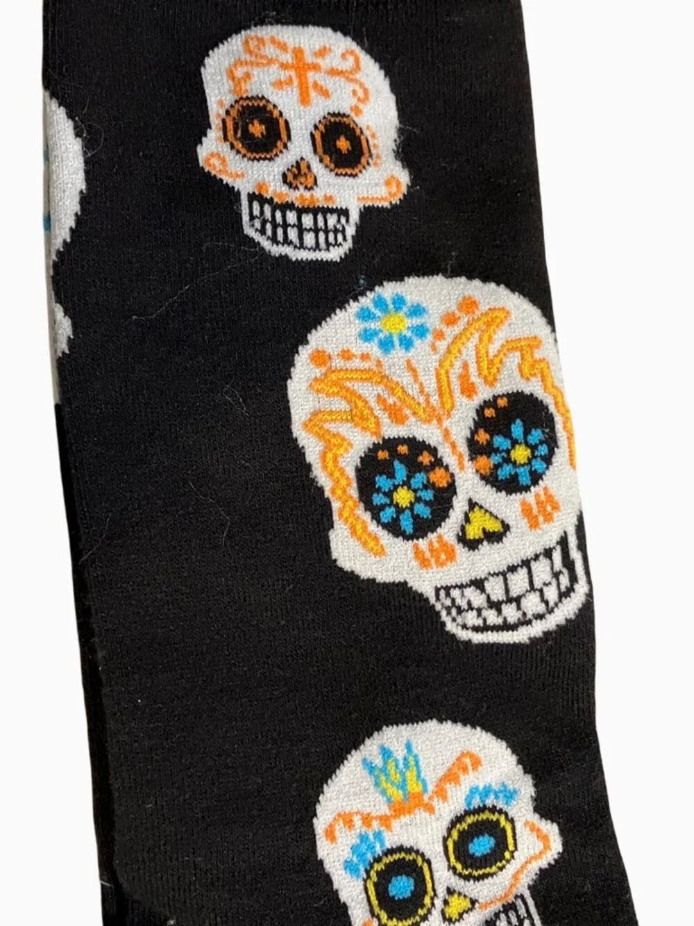 Dia De Los Muertos Halloween Crew Socks One Size Fits Most Polyester & Nylon Mix