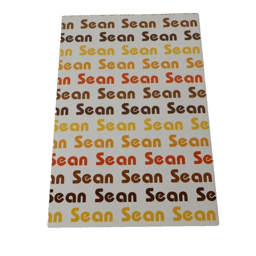 VTG 80's Gift Wrapping Paper Personalized Name SEAN‎ Retro 1982 Uncut 20