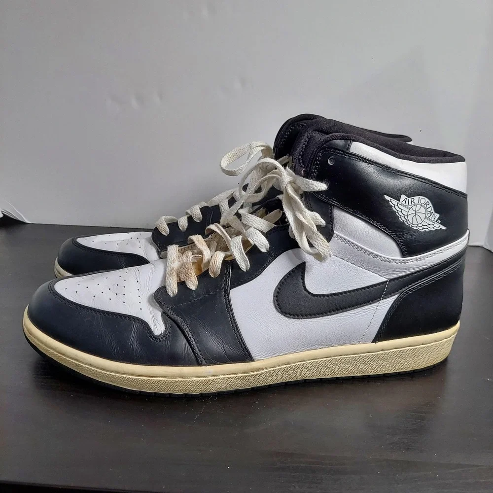 Nike Air Jordan 1 Retro‎ High Shoes Mens Size 15 Black White Panda 332550-011