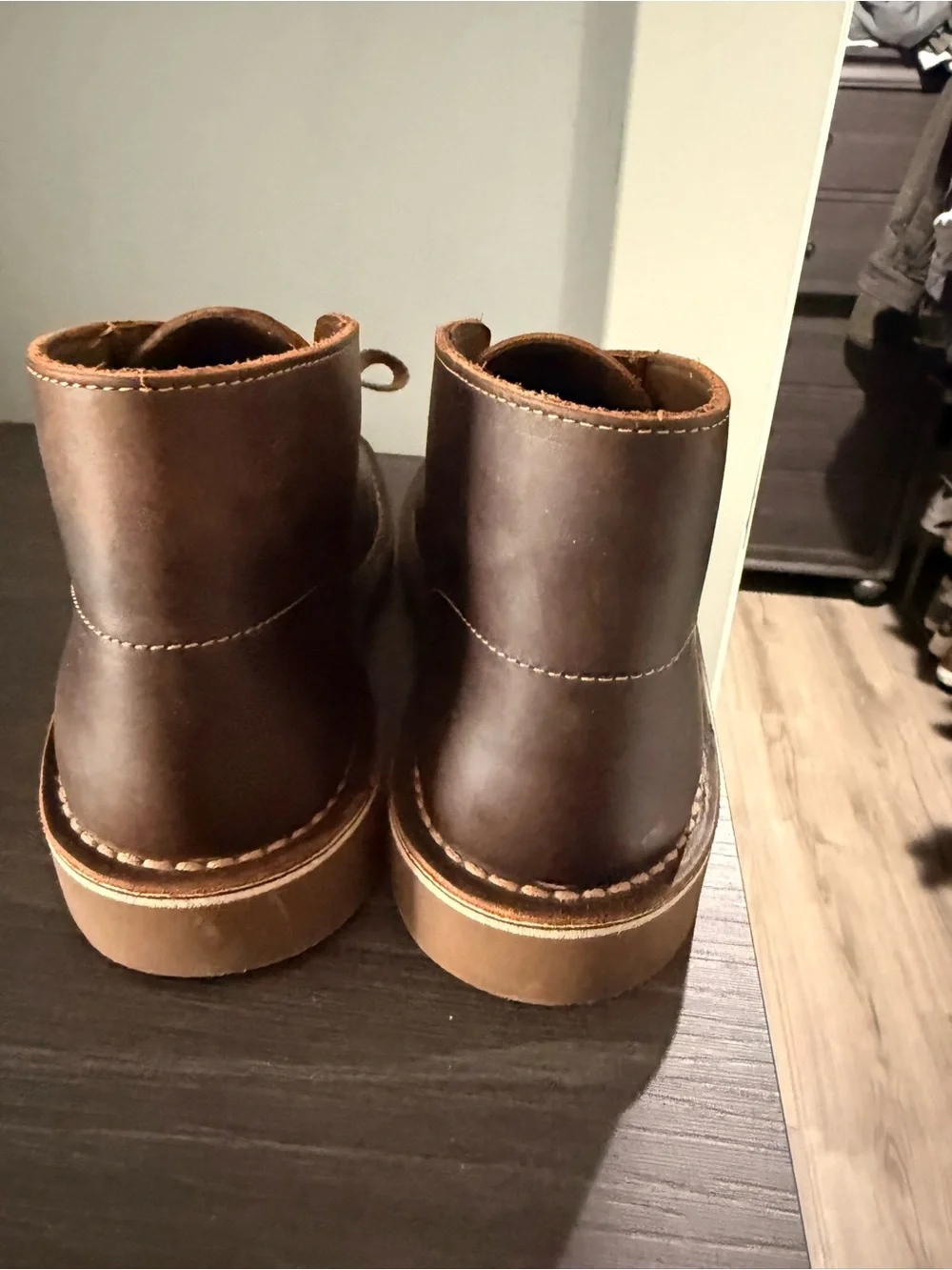 Men's Brown Leather Desert Boots - Classic Lace-Up Style