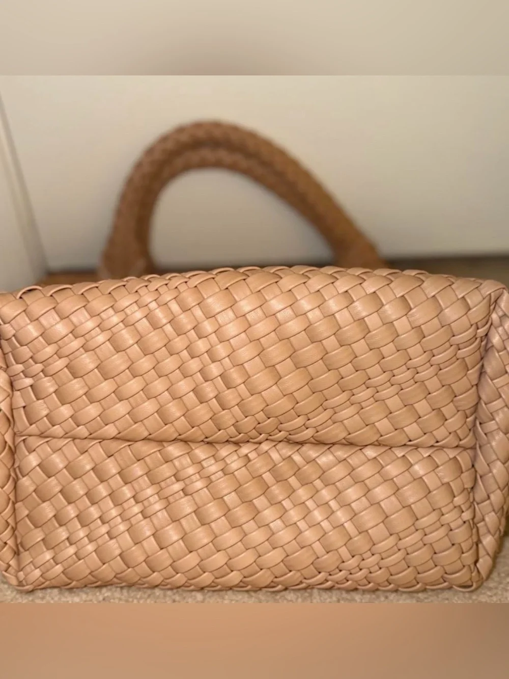 Vegan Leather Hobo Tote Bag