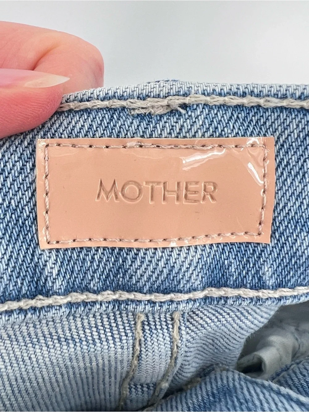 MOTHER The Insider Sneak High-Rise Flare Jeans Sz 26 Lost Art Light Blue Boho