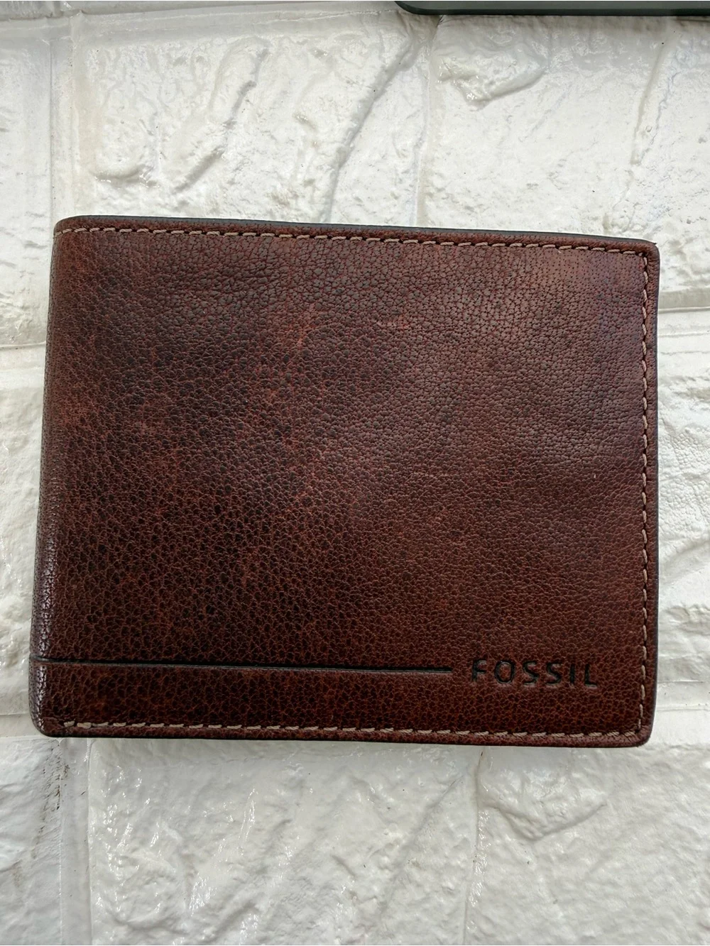 Fossil Allen RFID Traveler Tan Leather Mens Wallet NEW in box