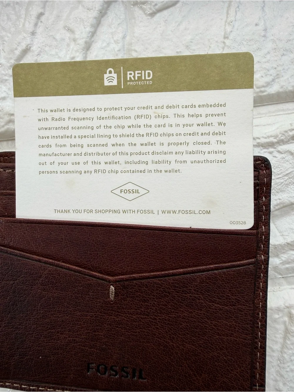 Fossil Allen RFID Traveler Tan Leather Mens Wallet NEW in box