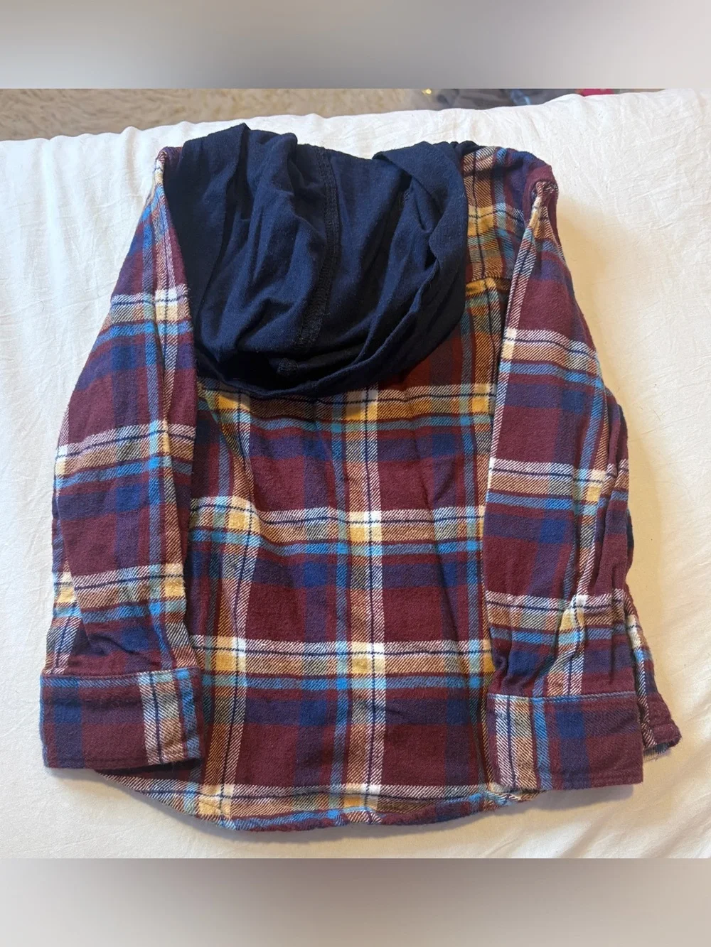 OshKosh B'gosh Burgundy Plaid Button-Down Shirt Jacket