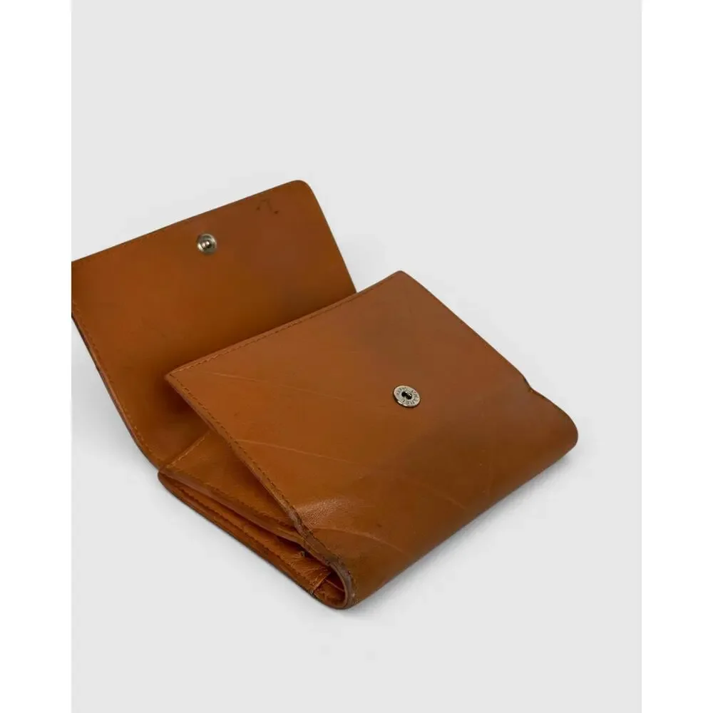 Chanel 2005 Tan Leather Stitch Bifold Wallet