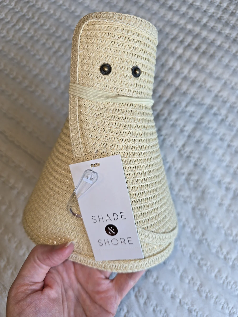 Shade & Shore Natural Straw Visor - Packable