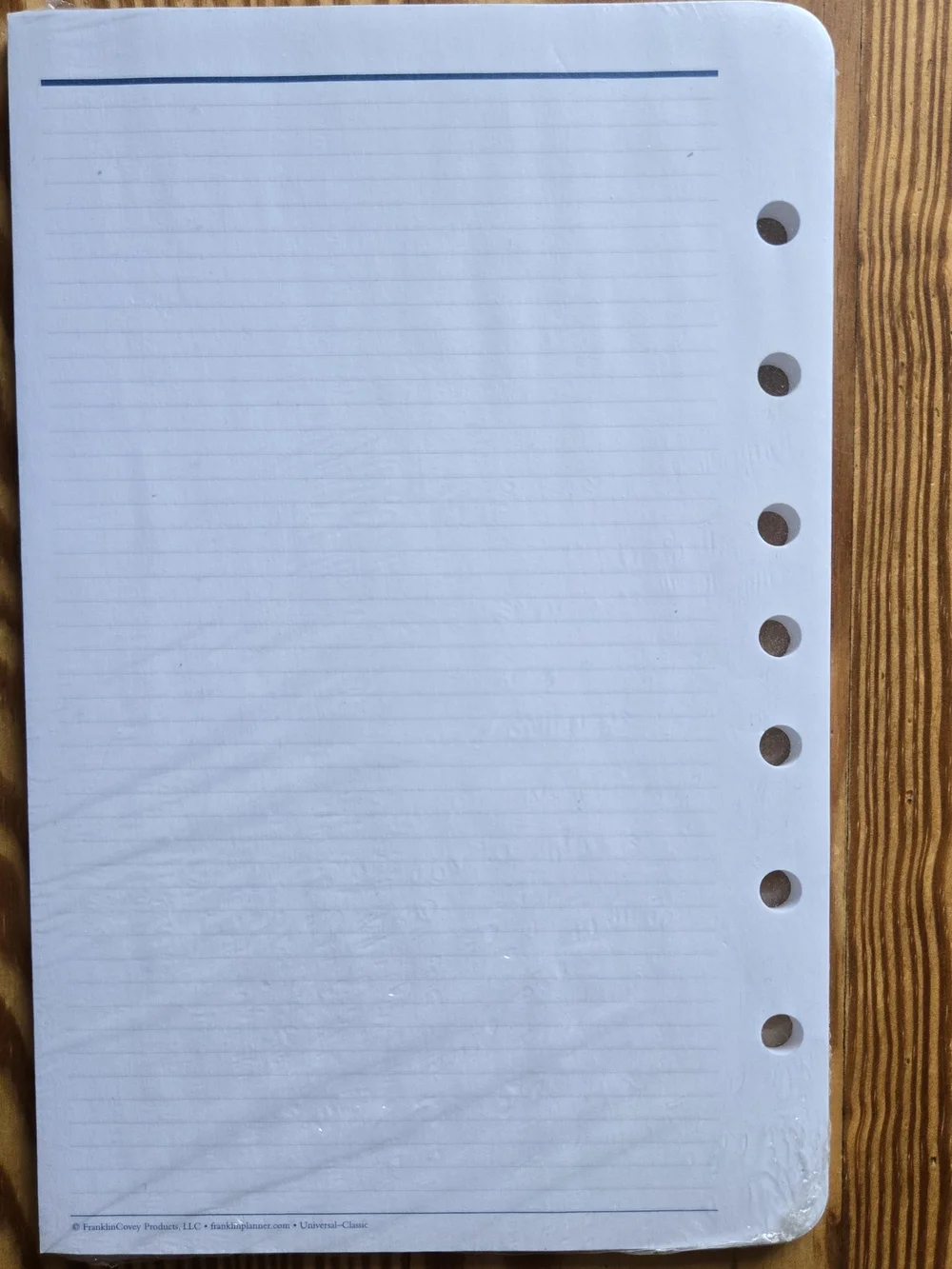 Franklin Covey Blue Lined Pages Refill plus 3-Ring Classic Binder