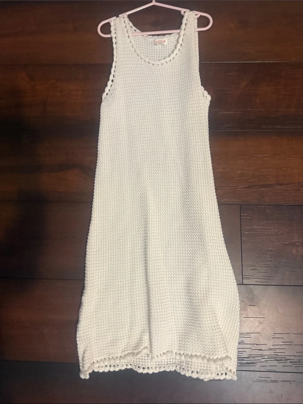 Cat & Jack White Crochet Swim Coverup Dress