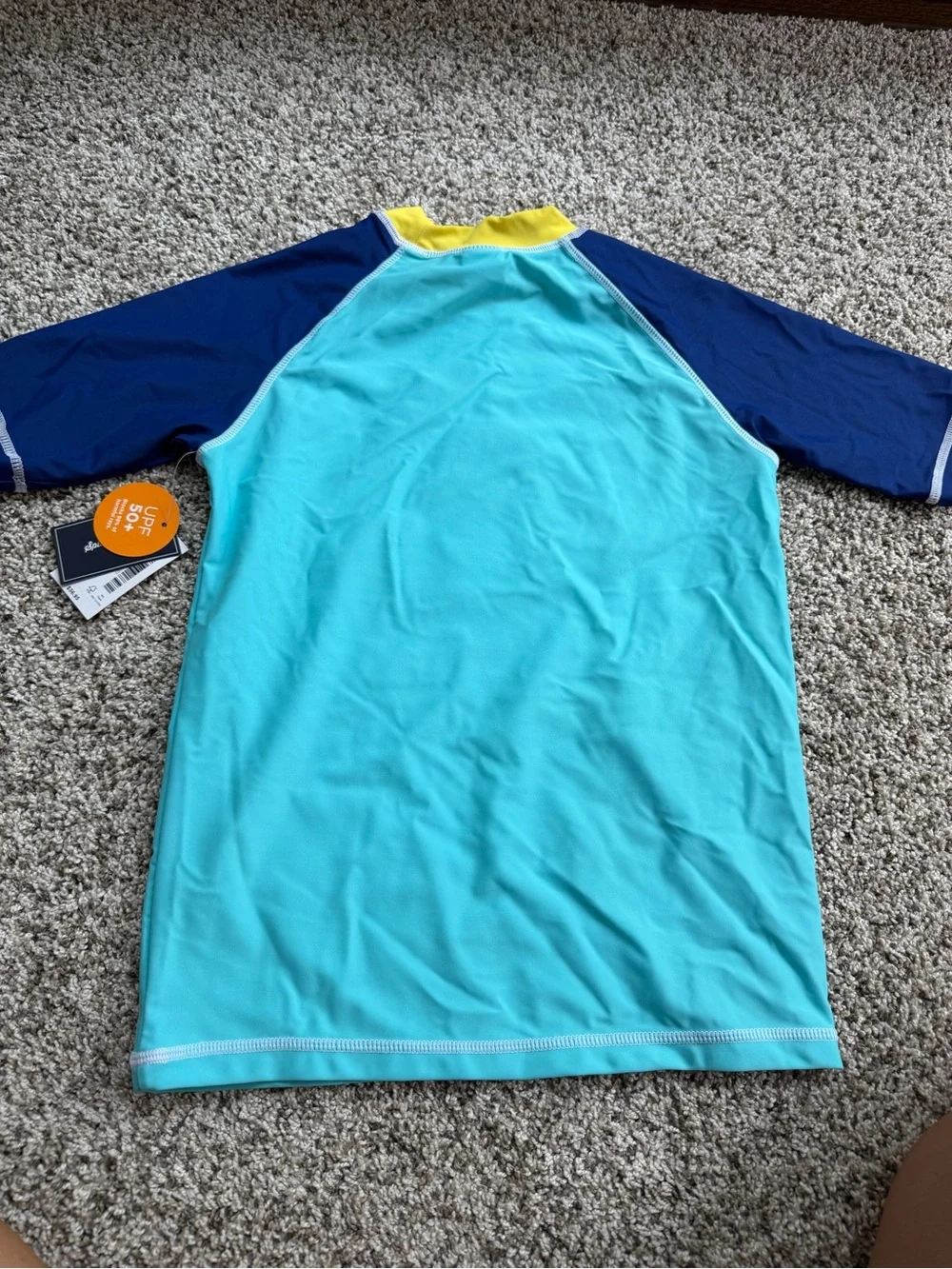 NWT Gymboree Turquoise, Navy & Yellow Submarine Rashguard Swim Top size 10