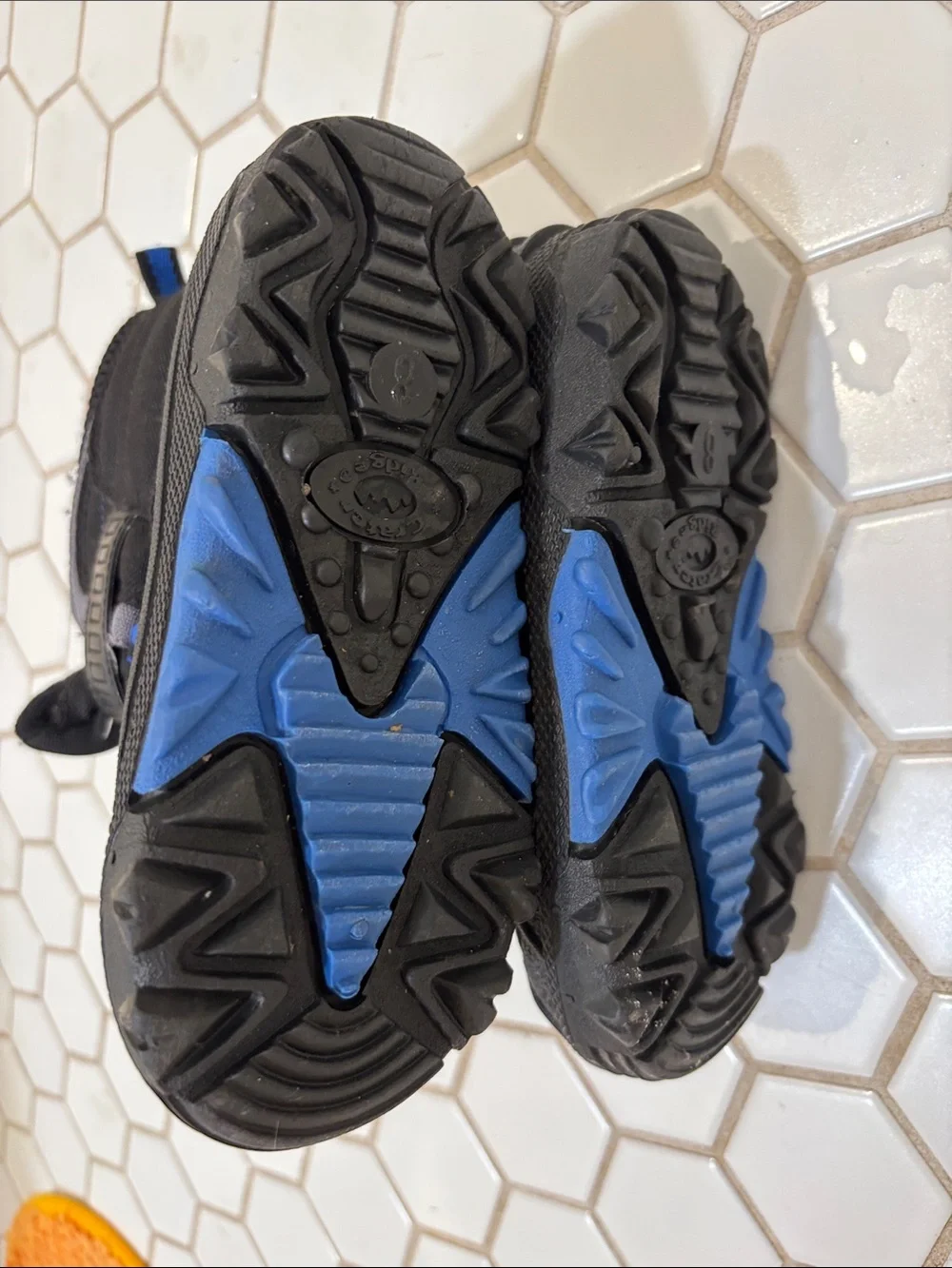 Crater Ridge Kids Blake Black & Blue Winter Shoe Rain Boots Cold-Weather sz 8