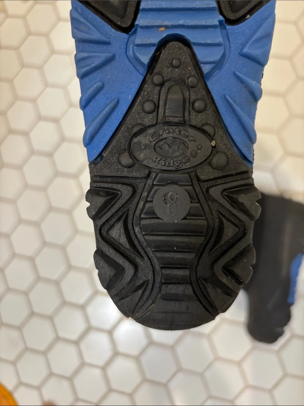 Crater Ridge Kids Blake Black & Blue Winter Shoe Rain Boots Cold-Weather sz 8