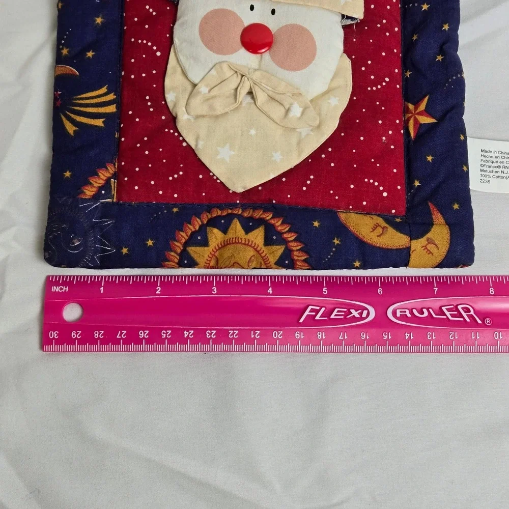 Franco‎ Celestial Starry Night Sky Santa Claus Holiday Pot Holder Cotton 2236