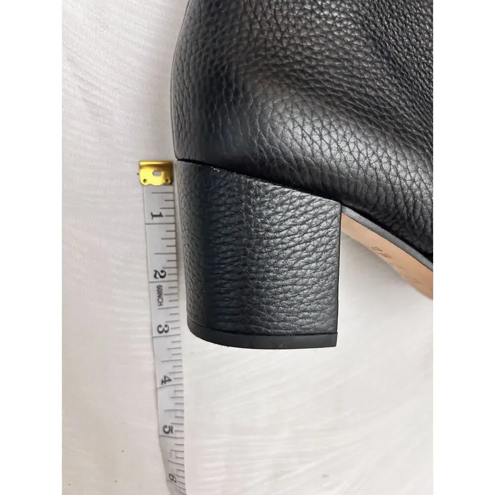 Via Spiga Finley Black Leather Tall Over the Knee Block Heel Boots - Sz 5.5M