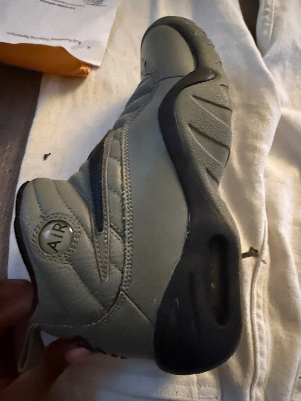 Jordan Men's Grey and Black Air Athletic Sneakers