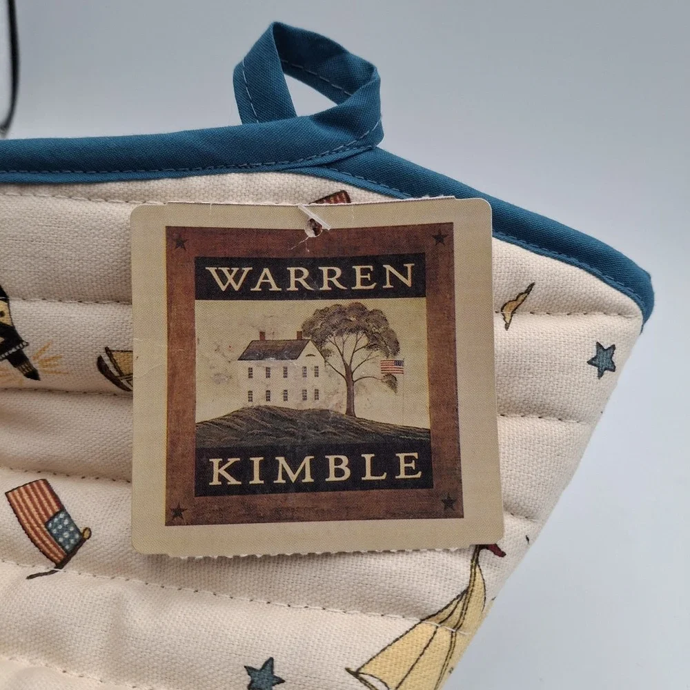 VTG Warren Kimble Coastal Breeze‎ Oven Mitt Nautical Lighthouse Sailboat New WT
