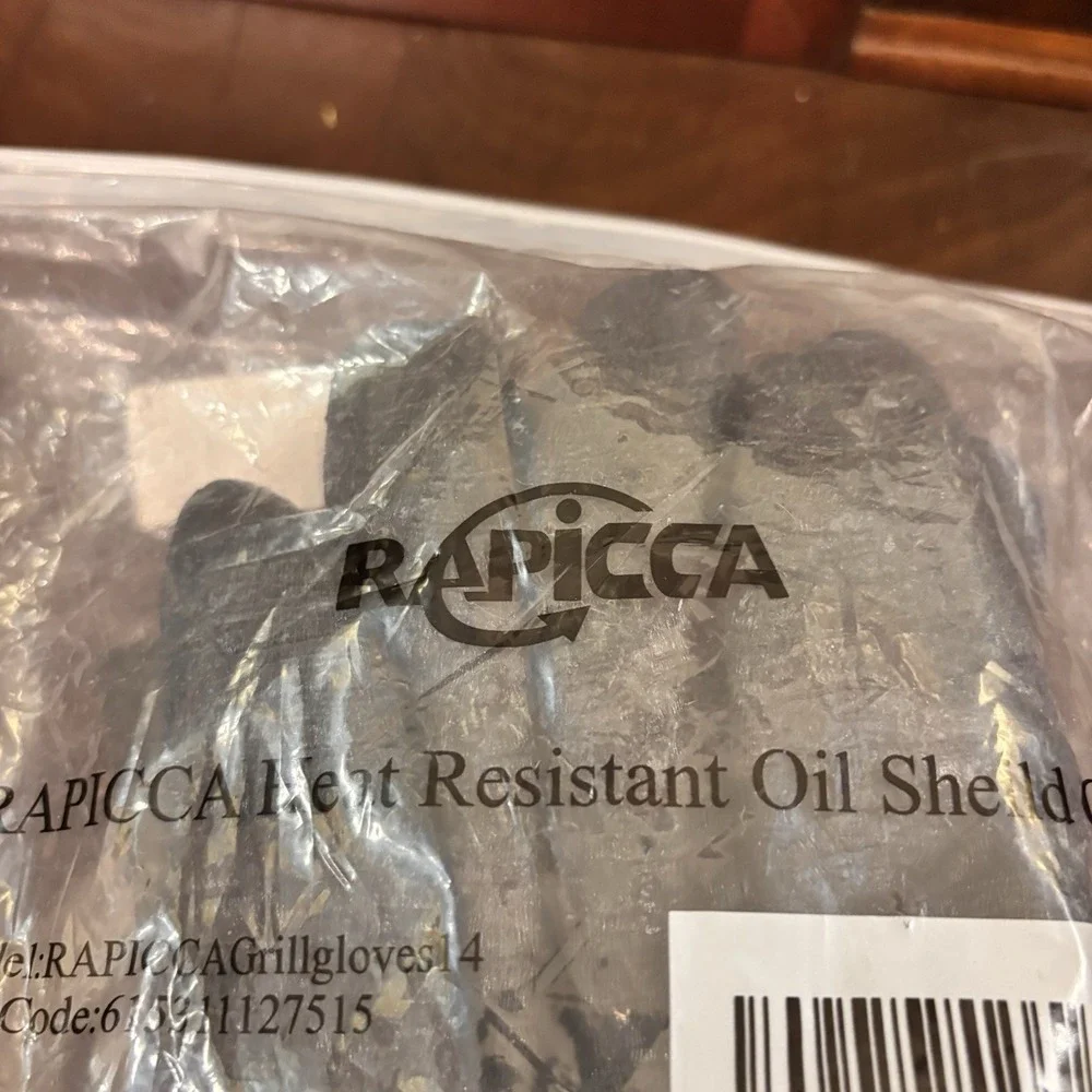 RAPICCA BBQ Grill Gloves XL Heat Resistant Oil Shield Neoprene Smoker Oven NWT‎
