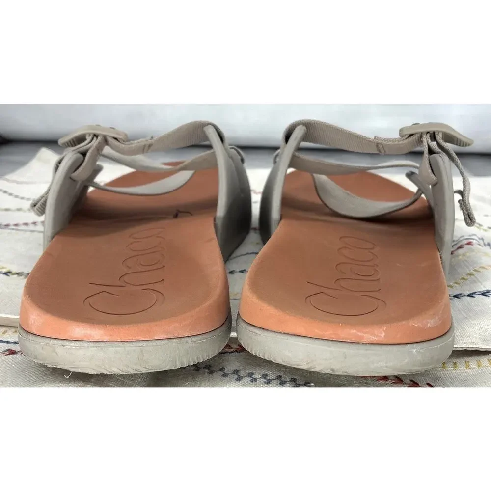 Chaco Chillos Slide Sandals Mens Size 12 Gray Adjustable Buckle Comfort Shoes