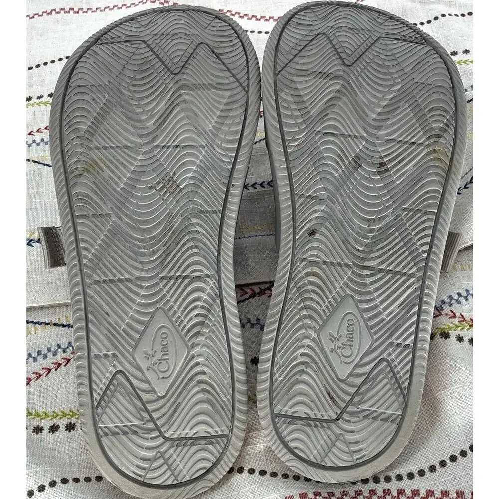Chaco Chillos Slide Sandals Mens Size 12 Gray Adjustable Buckle Comfort Shoes