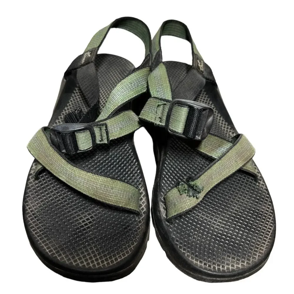 Chaco Z/1 Outdoor Hiking Sandals Vibram Sole Strappy Flat Classic Green 12