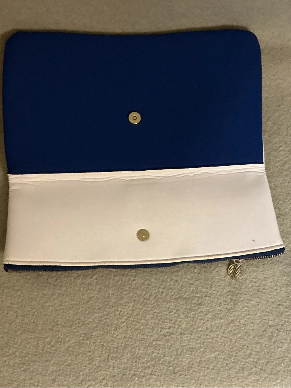 Macbeth Collection by Margaret Josephs Navy and White Anchor Zip Cosmetic Pouch