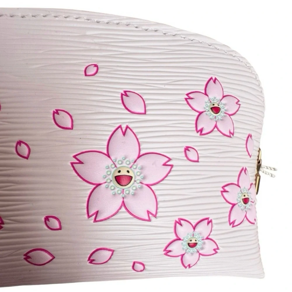 🆕💗LV x MURAKAMI Epi-Grained Leather Cosmetic Pouch Cherry Blossom • SAKURA PINK