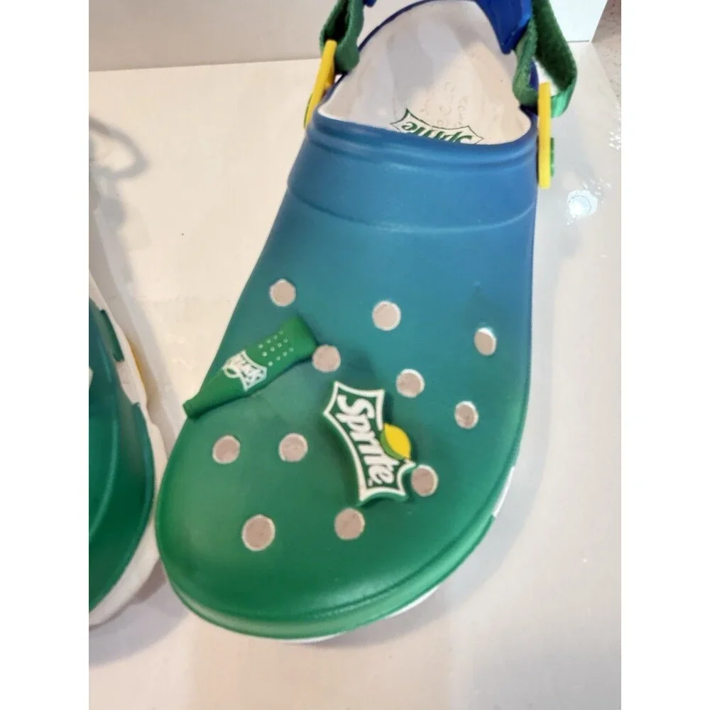 Crocs Sprite Coca-Cola Clog M 10 W 12 Green Lemon Comfort All Terrain Sandals