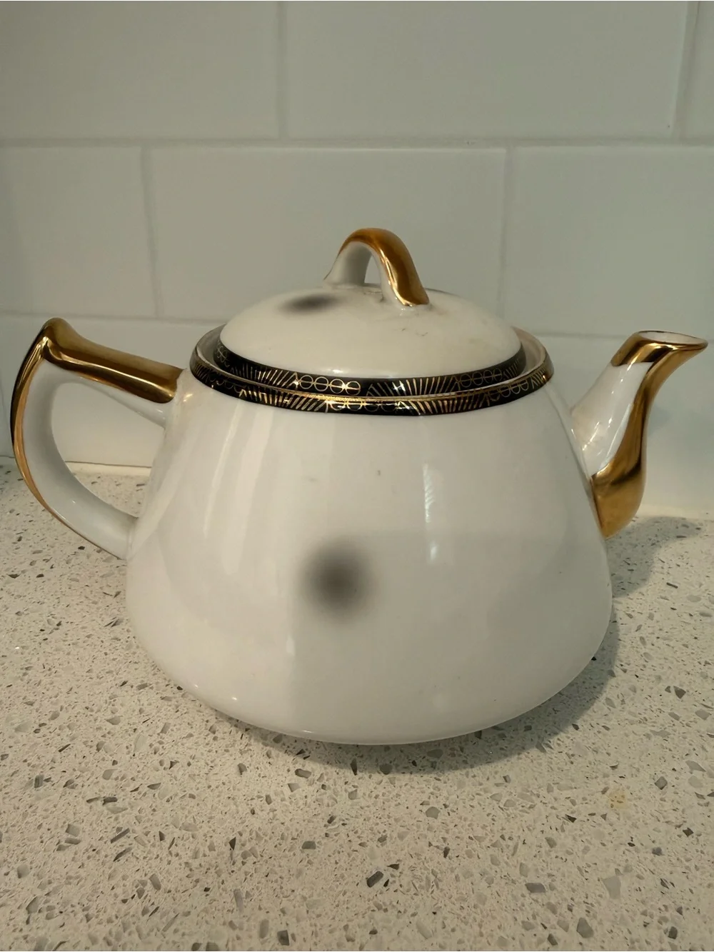 vintage 1950s Kutani Hayasi Japanese porcelain handpainted teapot
