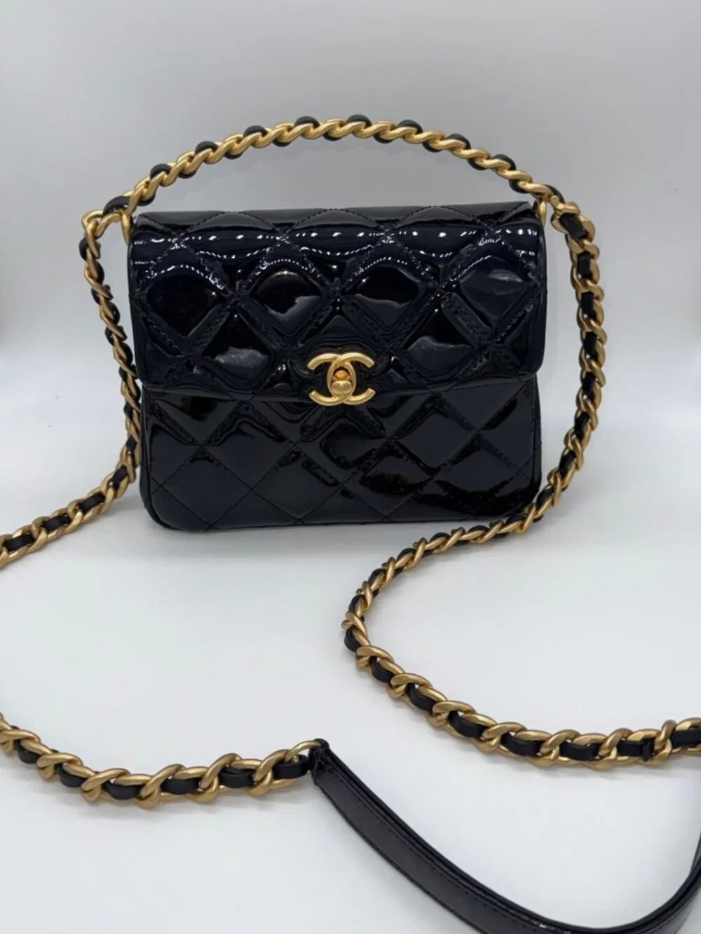Chanel Mini Top Handle Flap Bag