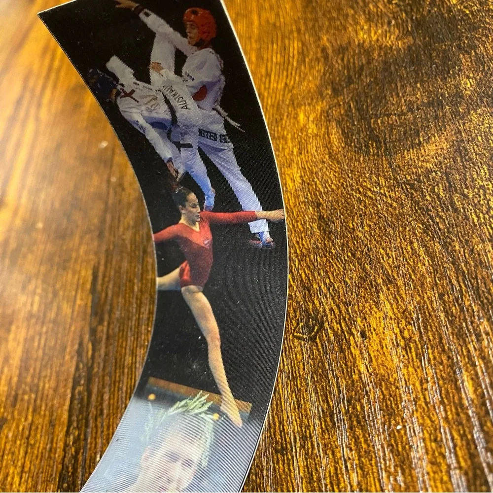 2008 Bookmark Lenticular Holographic USA Carly Patterson Michael Phelps Olympics