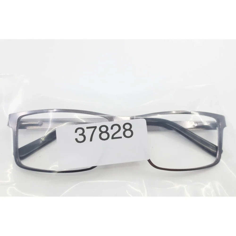 Modern Rectangular Gunmetal Metal Eyeglass Frames MM 610 57-17-145 Mens Womens