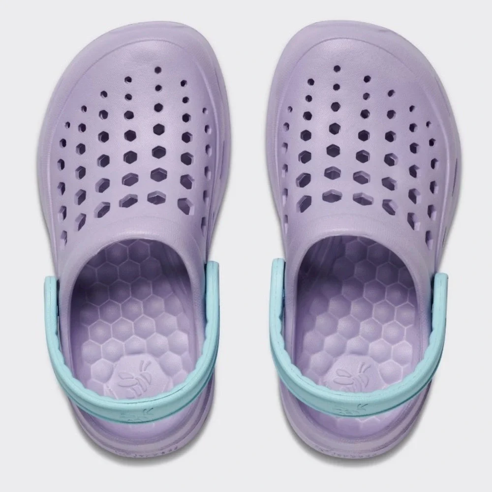 NWT Joybees Kids Active Clog Solid Lilac/Sky Blue Size 5