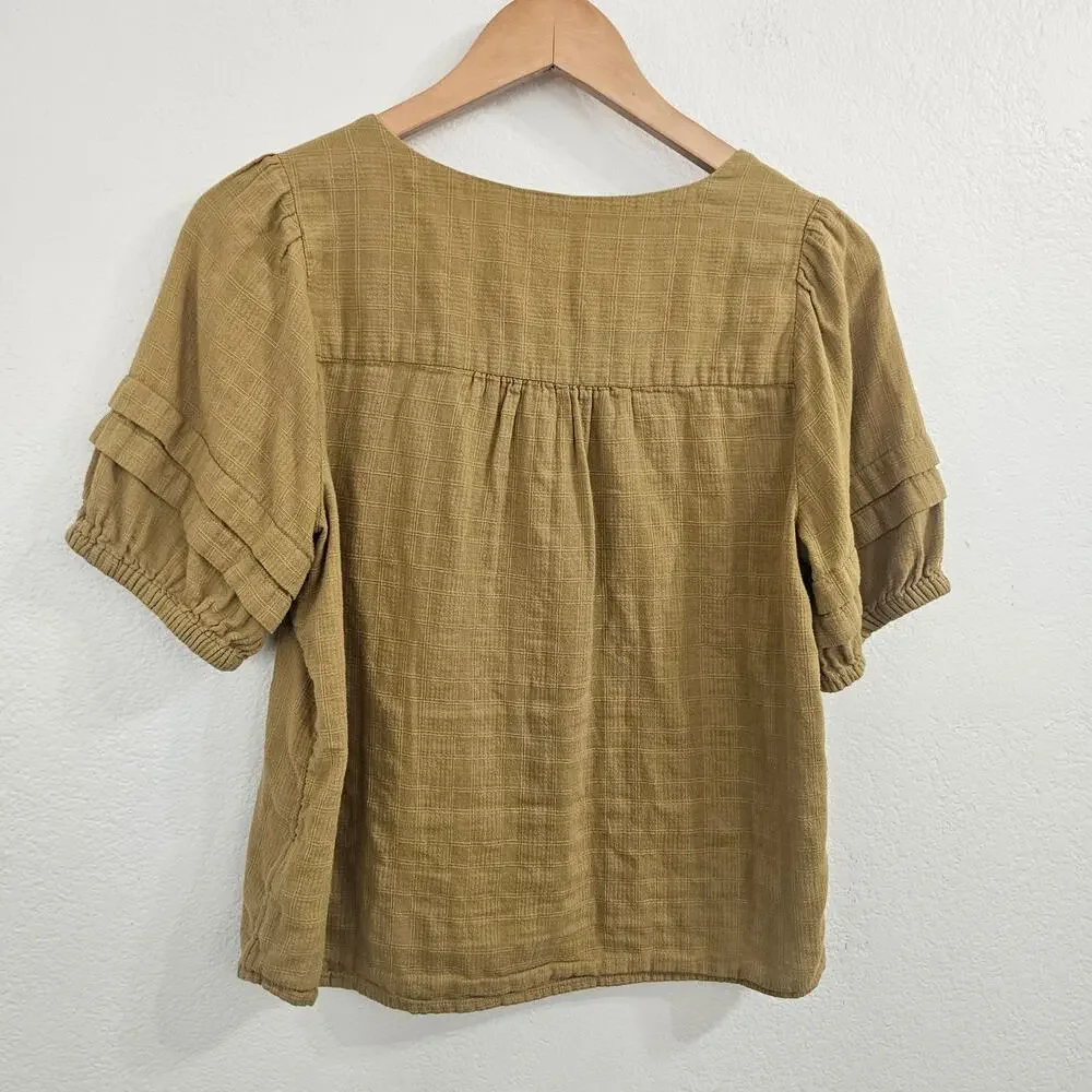 MADEWELL Pembroke Top in Mahan Plaid Size S
