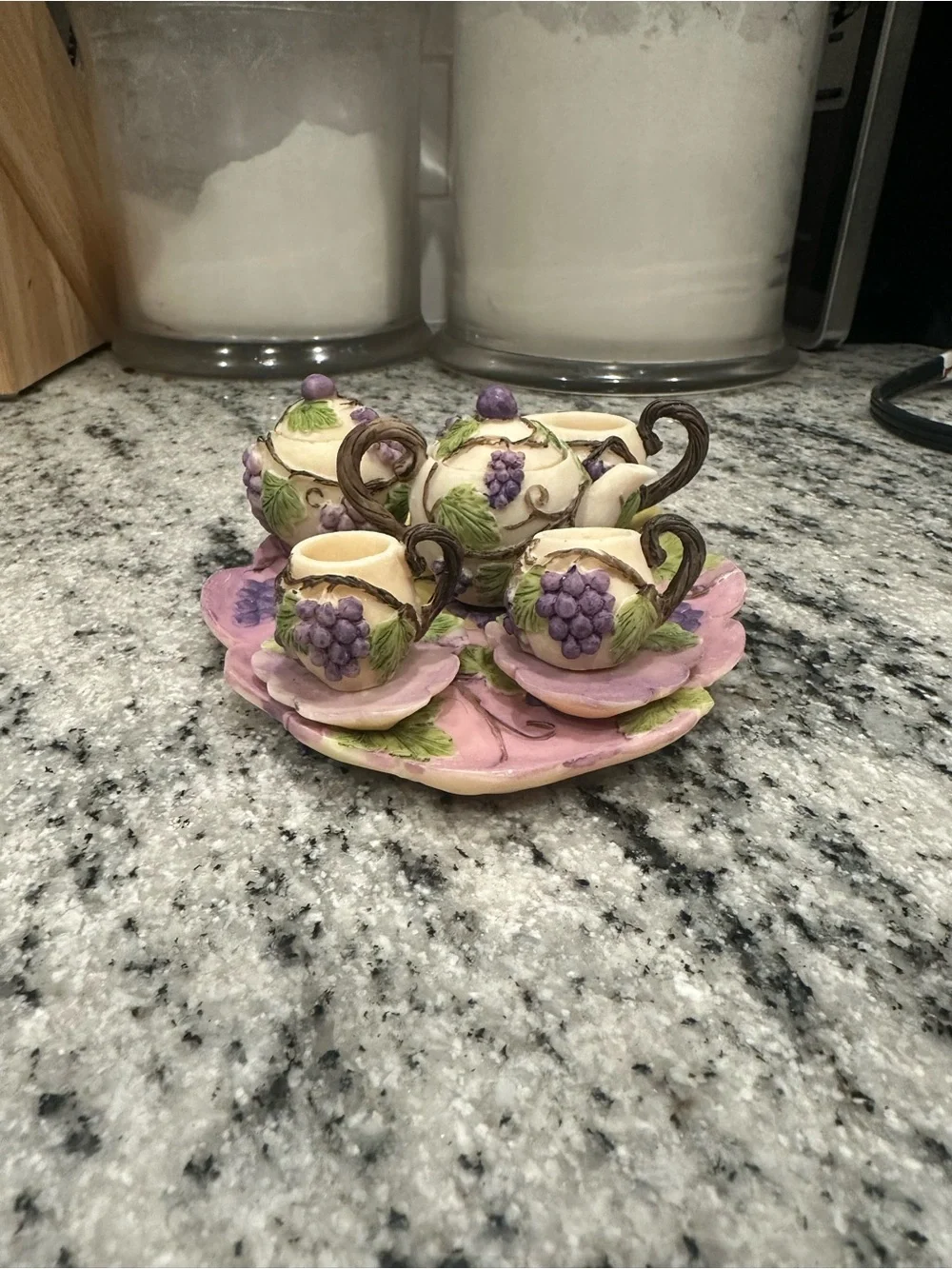 Decorative Grape Vine Mini Tea Set