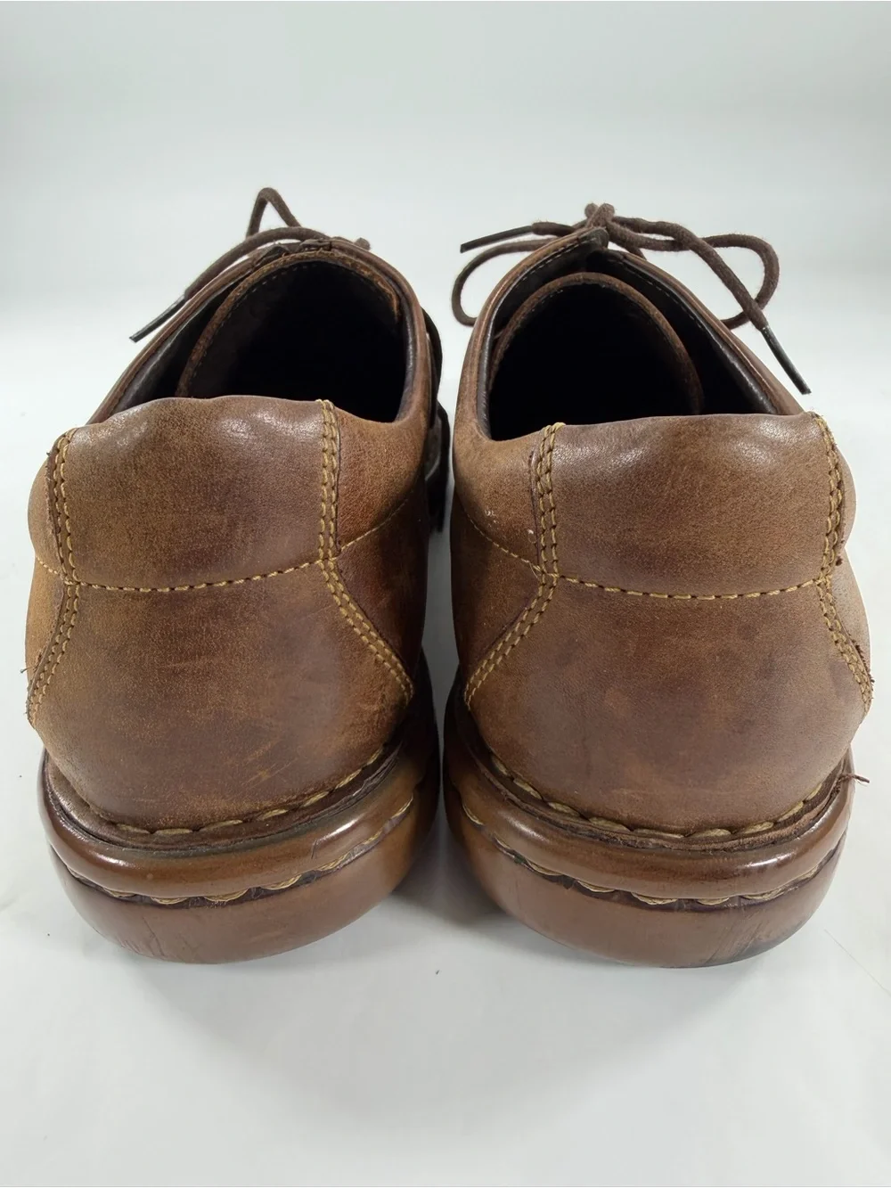 Born Women’s Size 10 EU 42 Brown Leather Moc Toe Lace Up Comfort Shoes