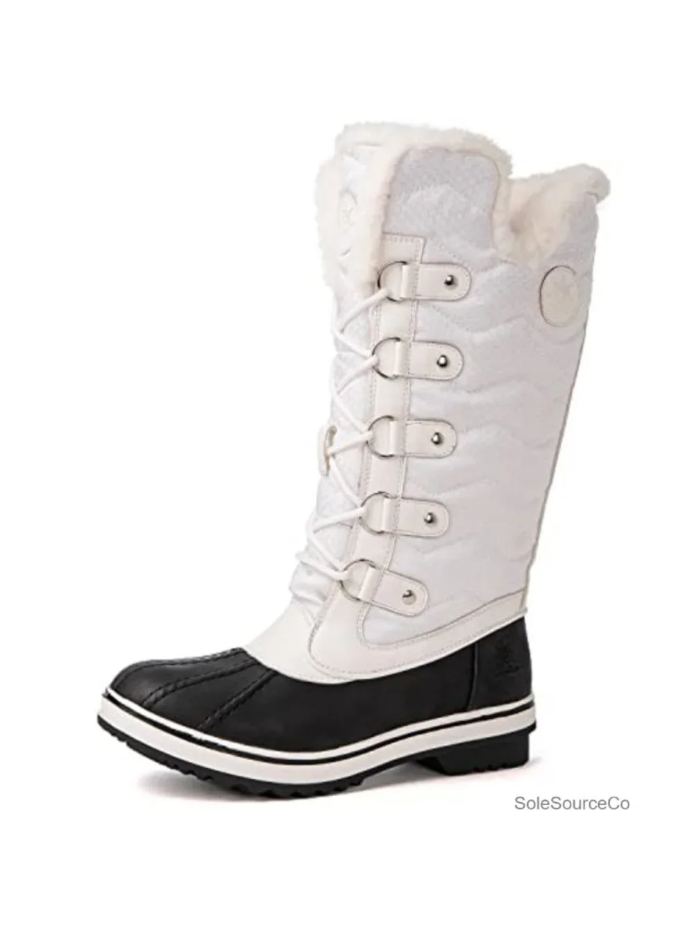 Mid-Calf Winter Snow Boots with Faux Fur Lining, Insulated, Non-Slip Sole