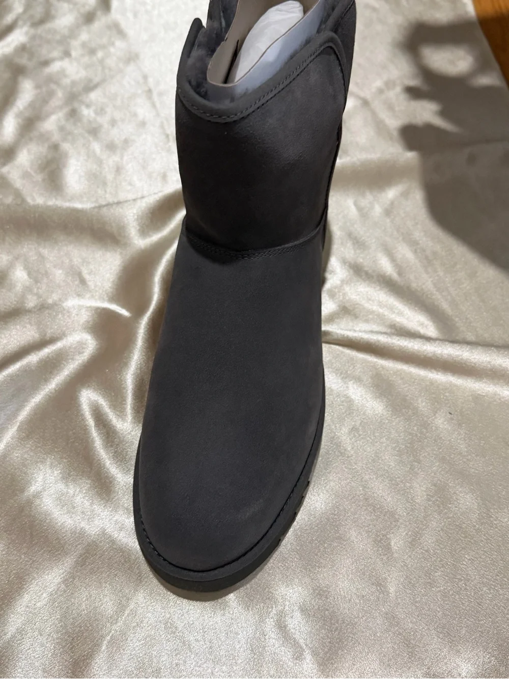 UGG Grey Cory II Shearling Lined Ankle Booties Boots Size 10M new W/ Box