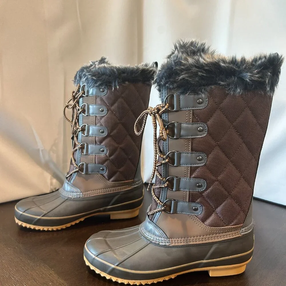 Sporto‎ NWB Deal Women's Waterproof Duck Boot, Chocolate Brown 9