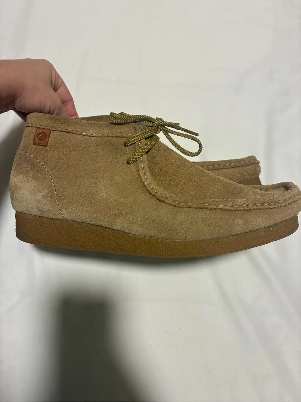 Clarks suede upper