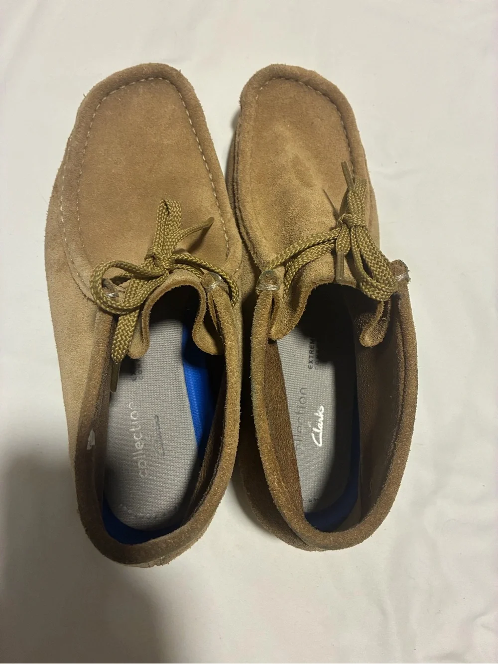Clarks suede upper