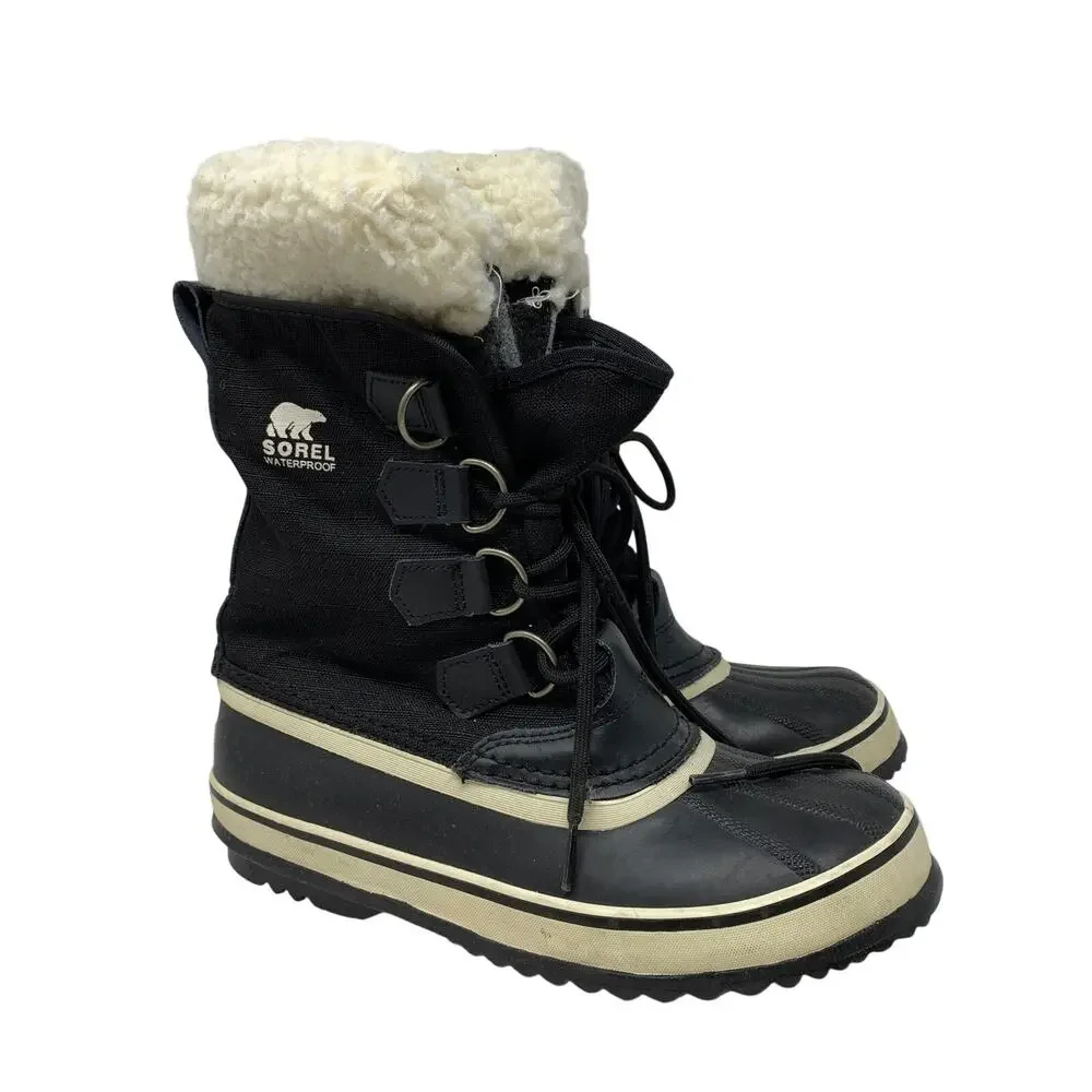 Sorel Tivoli II NL1495-011 Womens US 7 Black Waterproof Winter Snow Boots
