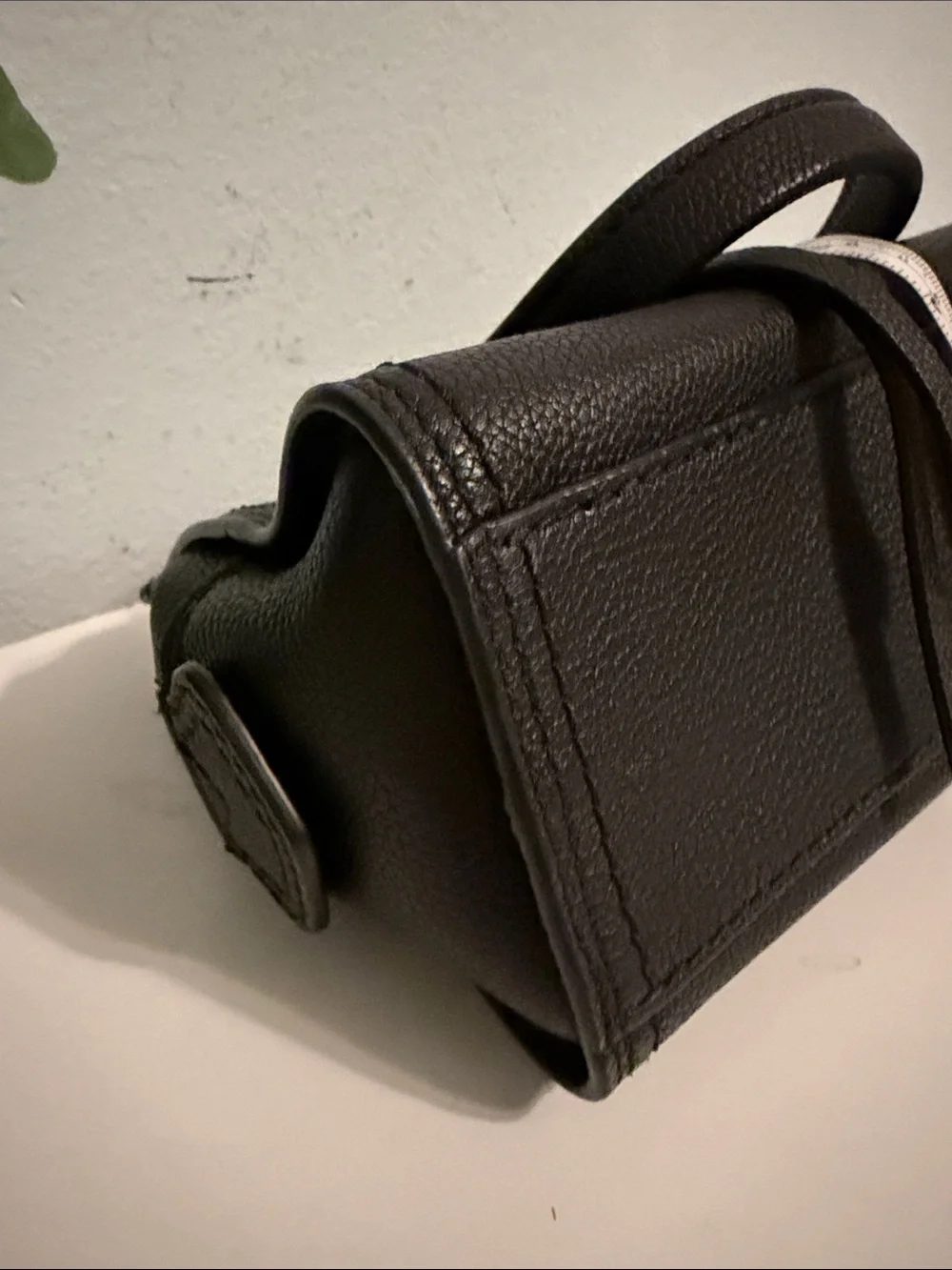 Marc Jacobs Black Pebbled Leather Mini Satchel with Gold Hardware