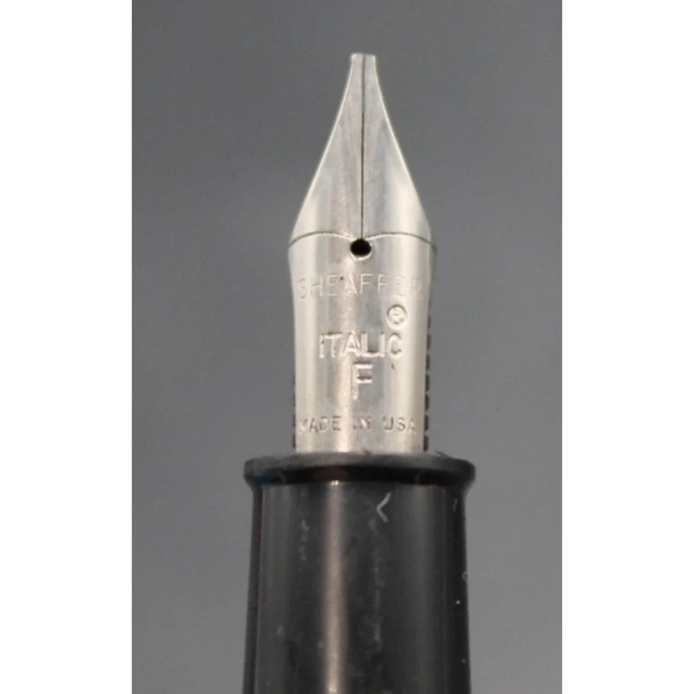 Lot of 3 Sheaffer Fountain Pens Black w Silver Trim Vintage Style