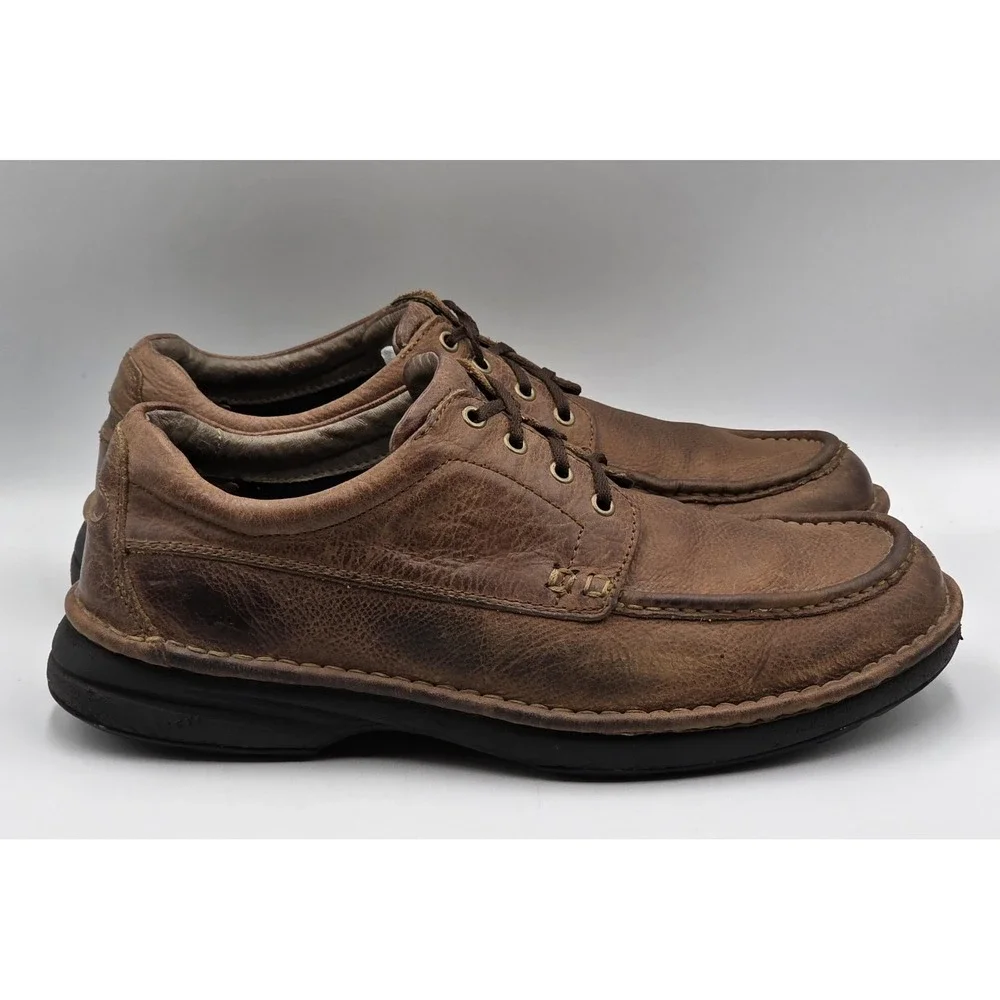 Aetrex CH902M Mens 11 Brown Leather Orthotic Dress Shoes Arch Support‎ Comfort
