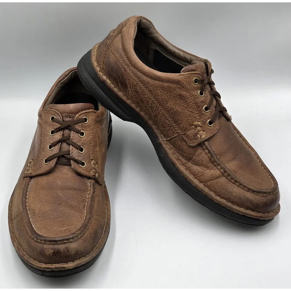 Aetrex CH902M Mens 11 Brown Leather Orthotic Dress Shoes Arch Support‎ Comfort