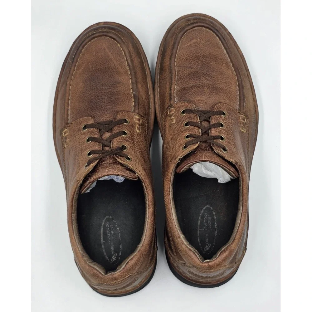Aetrex CH902M Mens 11 Brown Leather Orthotic Dress Shoes Arch Support‎ Comfort