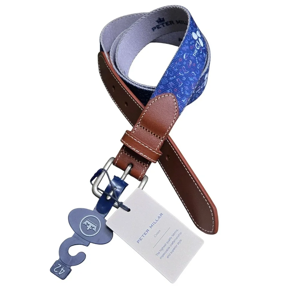 RARE Peter Millar Crown Belt Byron Nelson The‎ CJ Cup Golf Men's Size 42 USA NWT