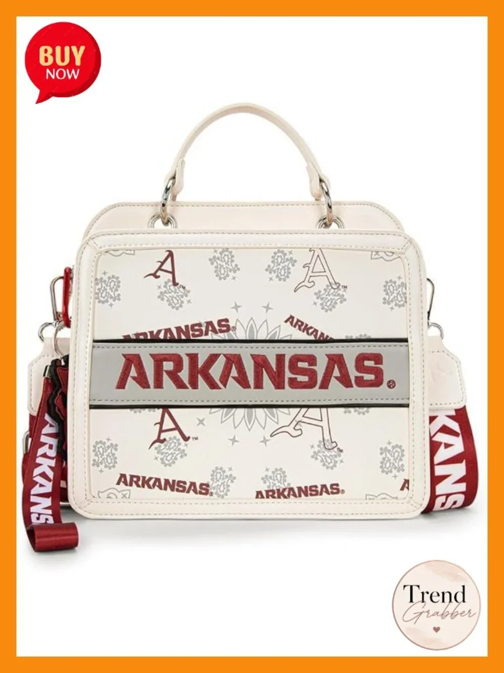 Montana West Vegan Leather Satchel Crossbody Purse - Officially Licensed NCAA