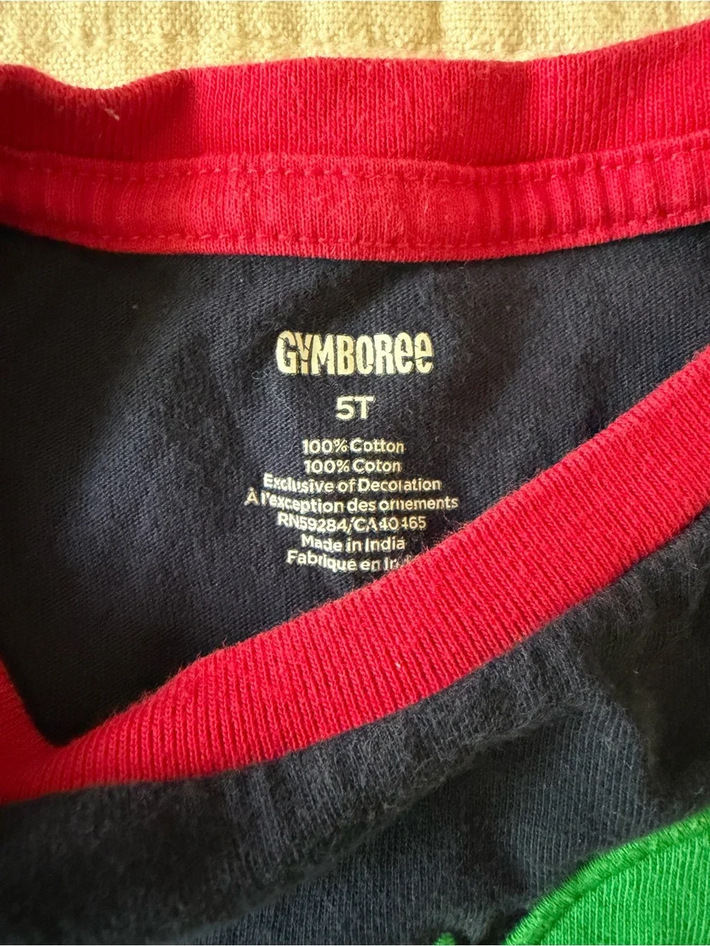 Navy Apple Pocket Tee with Surprise inside